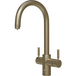 InSinkErator 45357AX+45094 Μπαταρία Κουζίνας Πάγκου Τριπλής Παροχής Ανάμεικτη Χρυσή