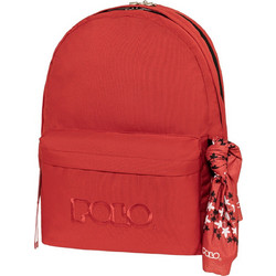 Polo Original Double Scarf Σχολική Τσάντα Πλάτης Γυμνασίου - Λυκείου Κόκκινη 901235-3000