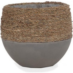 Soulworks Concrete M Γλάστρα Στρογγυλή Τσιμεντένια 28x22cm 0830037