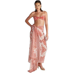 BLU4U Coral Damask Παρεό Μακρύ Κοραλί 26383420-20