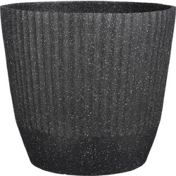 Supergreens Terazzo Γλάστρα Στρογγυλή Πλαστική Μαύρη 45x40.5cm 0260-8