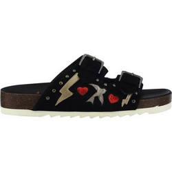 Nine West Γυναικεία Σανδάλια Suede Μαύρα 25032818-224