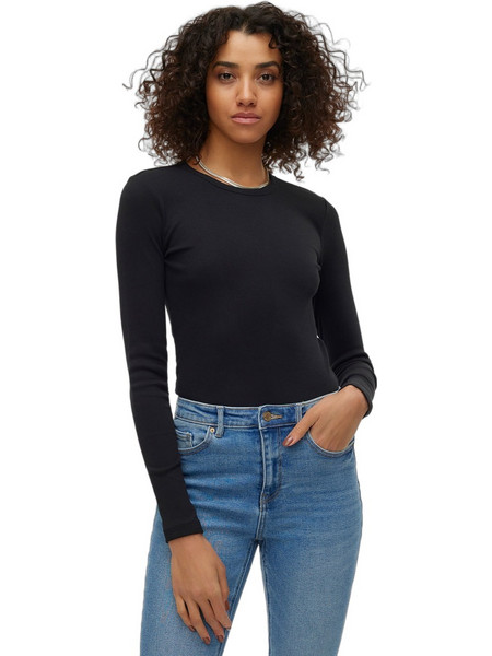 Vero Moda Γυναικείο Χειμερινό Top Ριπ Μαύρο 10306897