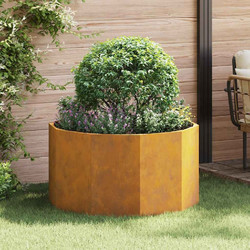 vidaXL Γλάστρα Εξωτερικού Χώρου Ατσάλινη Rusted 90x90x50cm 883758