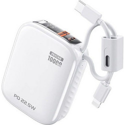 Wekome F97 Power Bank 10000mAh 22.5W με Θύρα USB-A & Θύρα USB-C White