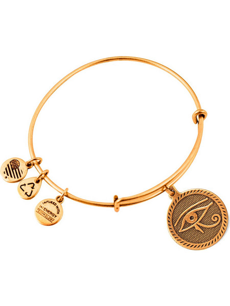 Alex and Ani Γυναικείο Βραχιόλι Βέργα με Ματάκι Ροζ Χρυσό A09EB211RG