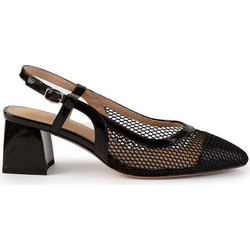 Versace 19V69 Γόβες Slingback Λουστρίνι με Χοντρό Χαμηλό Τακούνι Μαύρες AMF125-3