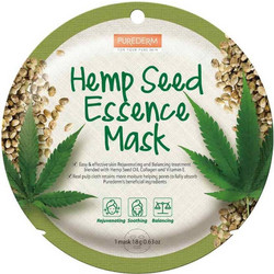 Purederm Hemp Seed Sheet Μάσκα Προσώπου για Καταπράυνση με Κάνναβη 18gr