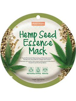 Purederm Hemp Seed Sheet Μάσκα Προσώπου για Καταπράυνση με Κάνναβη 18gr