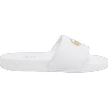 Lacoste Serve Slide 0.0 Γυναικείες Παντόφλες Καλοκαιρινές Αντιολισθητικές Κολυμβητηρίου Λευκές 7-51CFA003ALM
