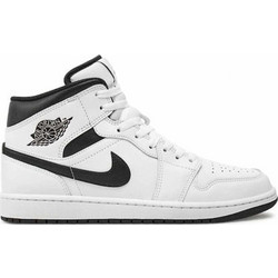 Jordan Air Jordan 1 Παιδικά Sneakers Μποτάκια Λευκά Μαύρα DQ8424-132