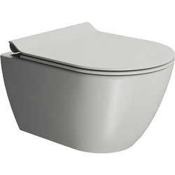 GSI Pura/50 Swirlflush Λεκάνη Τουαλέτας Κρεμαστή χωρίς Καζανάκι με Κάλυμμα Slim Soft Close Λευκή 881600SC-450