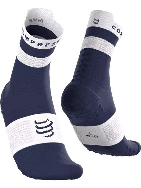 Compressport V4.0 Run Ανδρικές Κάλτσες Μέχρι το Γόνατο με Σχέδια Navy Μπλε XU00046B-5232