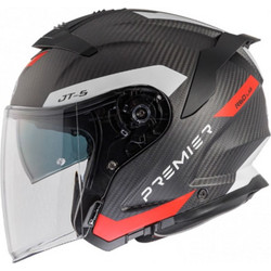 Premier JT5 Carbon MA2BM Black White Red Κράνος Μηχανής Jet 1300gr