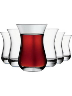 Espiel Σετ Φλιτζάνια Τσαγιού Γυάλινα Διαφανή 120ml 6τμχ SP42021S6