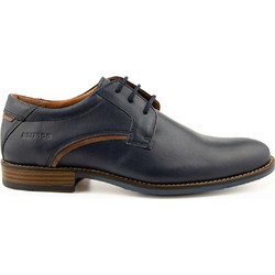 Softies Ανδρικά Σκαρπίνια Derby Δερμάτινα Navy Μπλε 6255