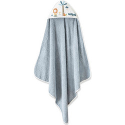 Interbaby Leon Palmera Σετ Βρεφικό Μπουρνούζι Κάπα Μπλε 100x100cm 2τμχ