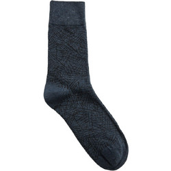 Funky Buddha Ανδρικές Κάλτσες Ψηλές με Σχέδια Navy Μπλε FBM014-365-10