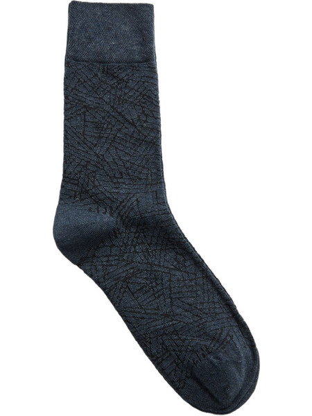 Funky Buddha Ανδρικές Κάλτσες Ψηλές με Σχέδια Navy Μπλε FBM014-365-10