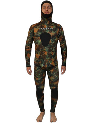 Seascape Camo Reef Ολόσωμη Στολή Κατάδυσης με Επιστήθιο για Θαλάσσια Σπορ 5mm 100.500