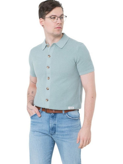 Guess Ανδρική Μπλούζα Polo Κοντομάνικη Βεραμάν M6GRZ1Z3HM1-G8DB