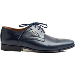 Northway Ανδρικά Σκαρπίνια Derby Δερμάτινα Navy Μπλε 438