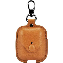 Terratec AirBox Shape Fixed Θήκη Δερμάτινη με Γάντζο για Apple AirPods 1 / 2 Καφέ