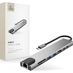 Tech-Protect HB09 USB-C Docking Station με HDMI PD Ethernet