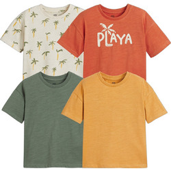 La Redoute Σετ Παιδικά T-Shirt Κοντομάνικα Μπεζ Χακί Πορτοκαλί 350734319