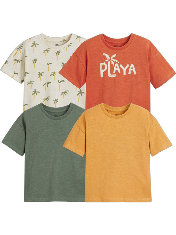 La Redoute Σετ Παιδικά T-Shirt Κοντομάνικα Μπεζ Χακί Πορτοκαλί 350734319
