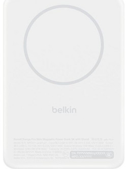 Belkin BoostCharge Slim Wireless Magsafe Power Bank 5000mAh 20W με Θύρα USB-C White