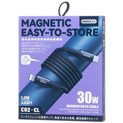 Remax C02-CL Braided USB-C to Lightning Cable 30W 1.2m Black