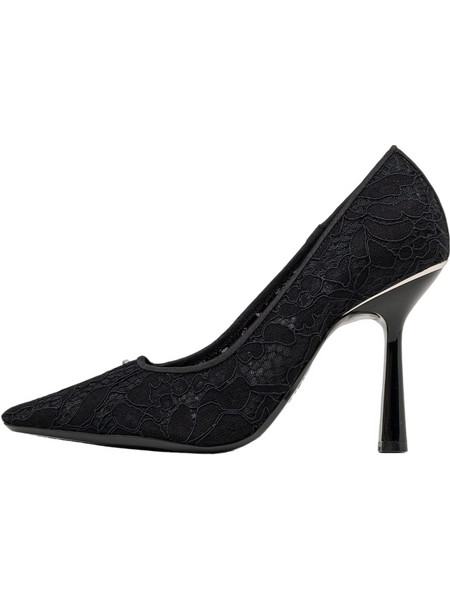 DKNY Nachman Γόβες Suede με Λεπτό Ψηλό Τακούνι Μαύρες K3622015