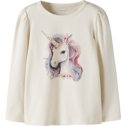 Name It Unicorn Παιδικό T-Shirt Μακρυμάνικο Μπεζ 13257455