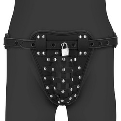 Ouch! Xtreme PU Leather Chastity Jock Ζώνη Αγνότητας