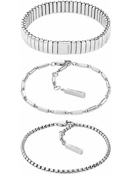 Calvin Klein Σετ Γυναικεία Βραχιόλια από Ατσάλι Ασημί με Ζιργκόν 35000837 3τμχ