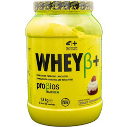 4+ Nutrition Wheyβ+ Creamy Strawberry Jam Πρωτεΐνη Ορού Γάλακτος Χωρίς Γλουτένη 1.8kg
