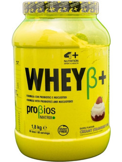 4+ Nutrition Wheyβ+ Creamy Strawberry Jam Πρωτεΐνη Ορού Γάλακτος Χωρίς Γλουτένη 1.8kg