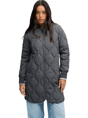 Superdry Γυναικείο Μπουφάν Καπιτονέ Μακρύ Ανθρακί W5012193A-PIJ