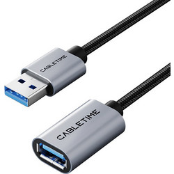 Cabletime CT-AMAF1 Καλώδιο Braided USB-A Male 3.0 to USB-A Female 2m Black CT-AMAF1-AG2