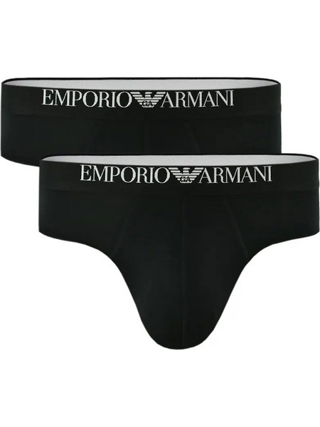 Emporio Armani Ανδρικά Σλιπ Μαύρα 2Pack EM000251AF14134-MC005