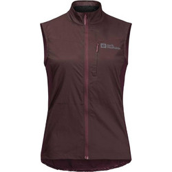 Jack Wolfskin Αμάνικο Αθλητικό Γυναικείο Μπουφάν Softshell Μακρύ Αδιάβροχο Σοκολατί 1207661-2866
