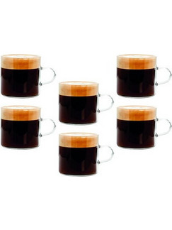 Tognana Line Σετ Φλιτζάνια Espresso Γυάλινα Διαφανή 130ml 6τμχ 5680745