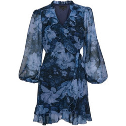 Lynne Mini Φόρεμα για Γάμο / Βάπτιση Floral Κρουαζέ Navy Μπλε 0156-0511005-61
