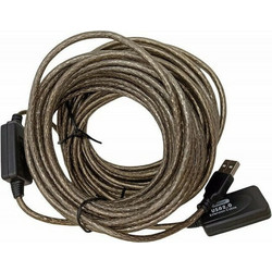 Andowl Q-T05F Καλώδιο Braided USB-A Male 2.0 to USB-A Female 25m Transparent