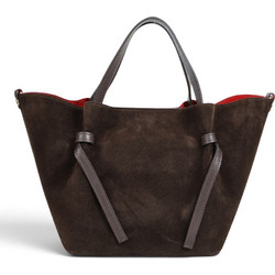 Passaggio Leather Γυναικεία Τσάντα Χειρός Σουέτ Σοκολατί 5006-KR-02