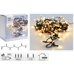 Koopman 320 Χριστουγεννιάτικα Λαμπάκια LED σε Σειρά Εξωτερικού Χώρου Θερμά Λευκά 24m AX8401550