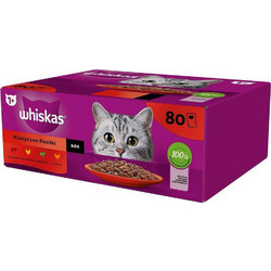 Whiskas Classic Meals with Meat in Gravy 80x85gr