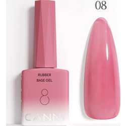 Canni 08 Rubber Base Ημιμόνιμο Βερνίκι Νυχιών 9ml