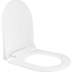 Elvit 0338 Καπάκι Λεκάνης D-Shape Πλαστικό Slim Soft Close Λευκό 44.5x35.6cm 32120